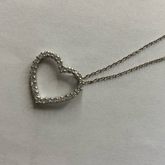 Genuine Sterling Silver & Cubic Zirconia Necklace - Picture 4 of 10